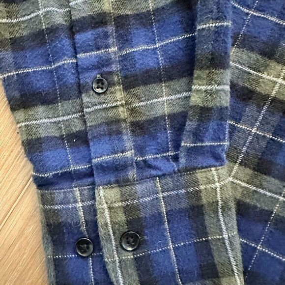 Nordstrom Tech Smart Trim Fit Flannel Shirt M - Picture 6 of 7